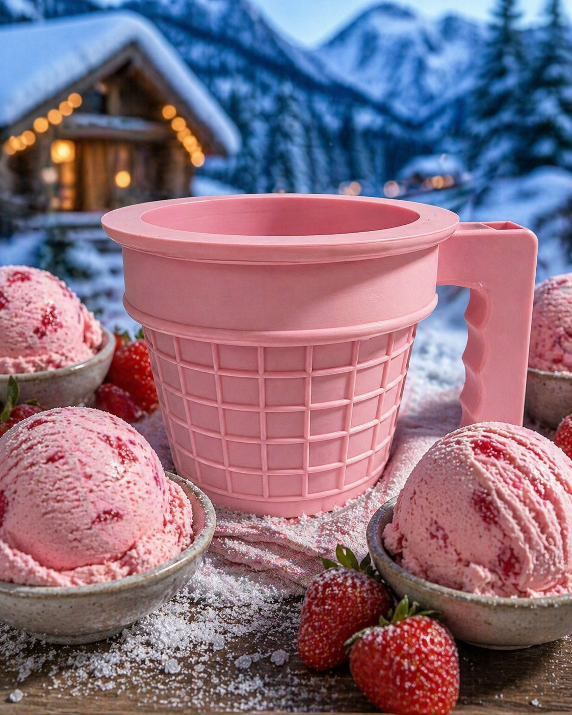 3D Printed Ice Cream Pint and Spoon Holder