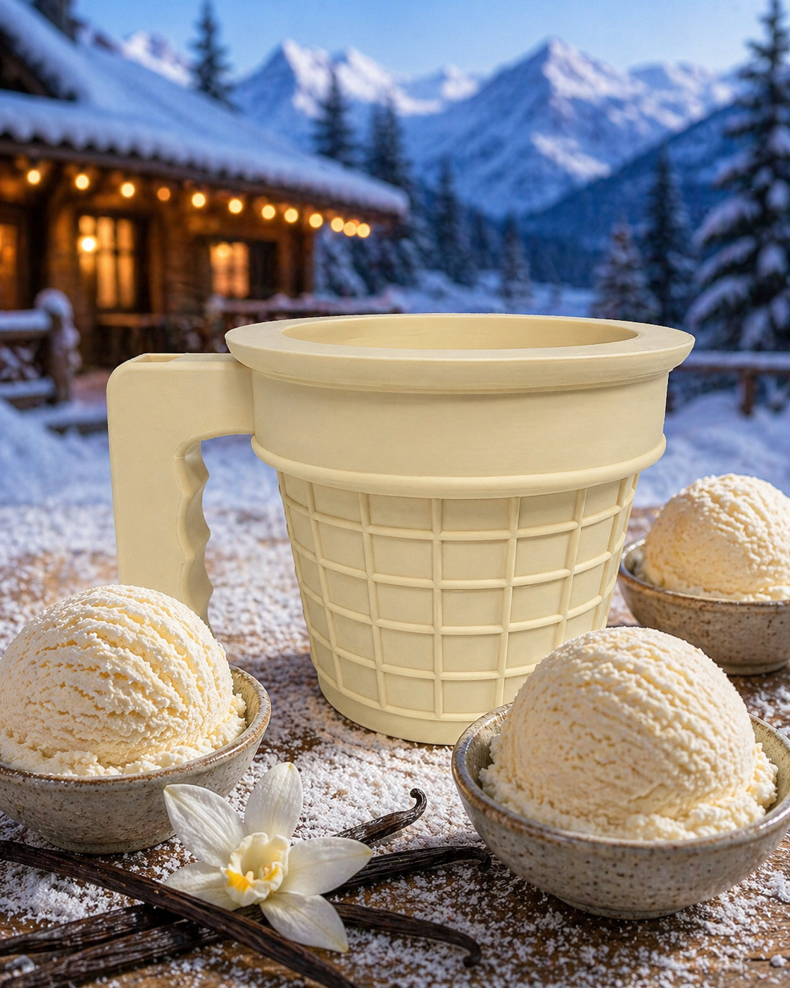 3D Printed Ice Cream Pint and Spoon Holder
